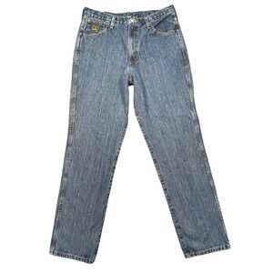 Cinch Green Label Blue Denim Straight Leg Workwear Jeans Mens 35x34
